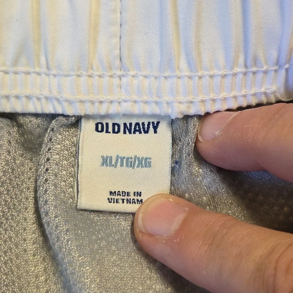 Old Navy Mens XL Blue Check Lined Swim Trunks Board Shorts Beach 9 Inch Inseam
